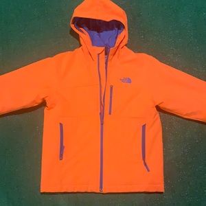 Orange north face jacket